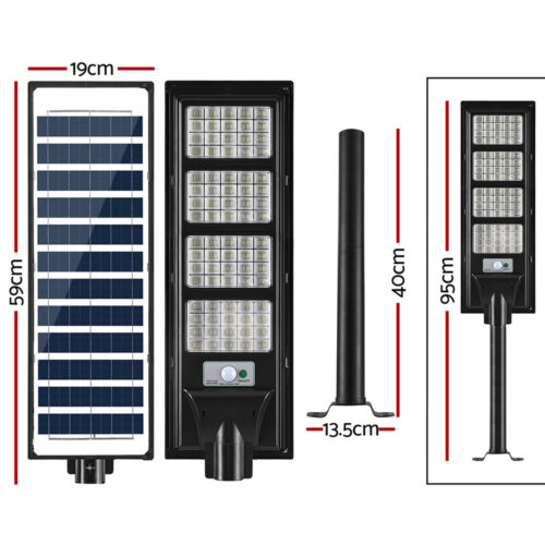 Leier 320 LED Solar Street Light Flood Motion Sensor Remote - Image 2