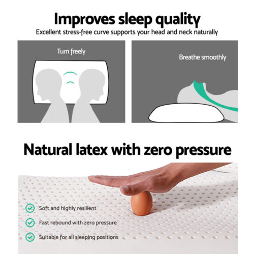 Giselle Bedding Natural Latex Pillow Classic Twin Pack - Image 6