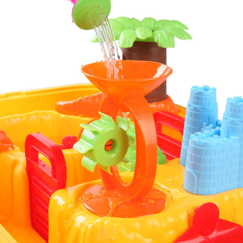 Keezi Kids Sandpit Pretend Play Set Sand Water Table Chair Outdoor Beach Toy - Image 4
