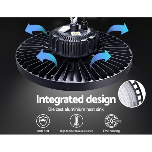 Leier LED High Bay Lights 200W UFO Industrial Workshop Warehouse Factory Lamp - Image 6