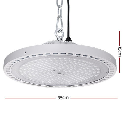 Leier LED High Bay Lights 200W UFO Industrial Shed Warehouse Factory Lamp White - Image 2