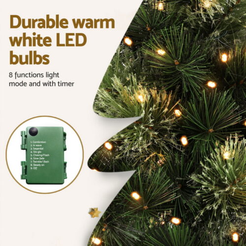 Jingle Jollys Tabletop Christmas Tree 60CM 8 Light Modes Timer Function - Image 5