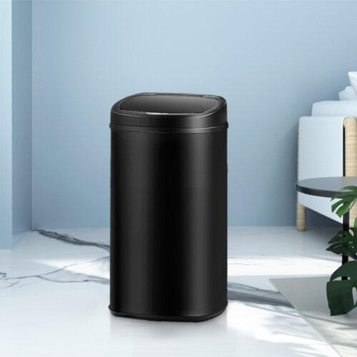 Devanti 58L Motion Sensor Bin Rubbish Automatic Black - Image 8