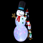 Jingle Jollys Christmas Inflatable Snowman 2.4M Illuminated Decorations