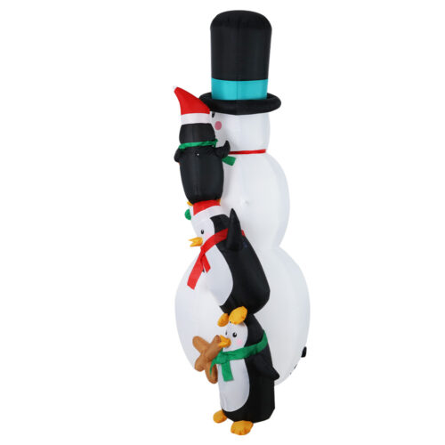 Jingle Jollys Christmas Inflatable Snowman 2.4M Illuminated Decorations - Image 4