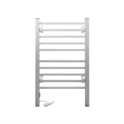 Devanti Electric Heated Towel Rail Rack 10 Bars Freestanding Clothes Dry Warmer - Image 3