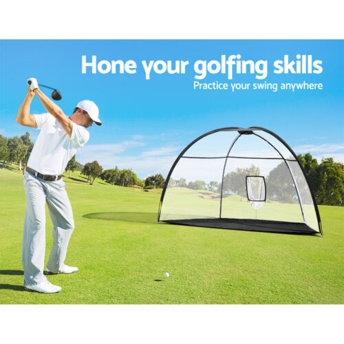Everfit 3.5m Golf Practice Net Portable Training Aid Driving Target Tent Black - Image 6