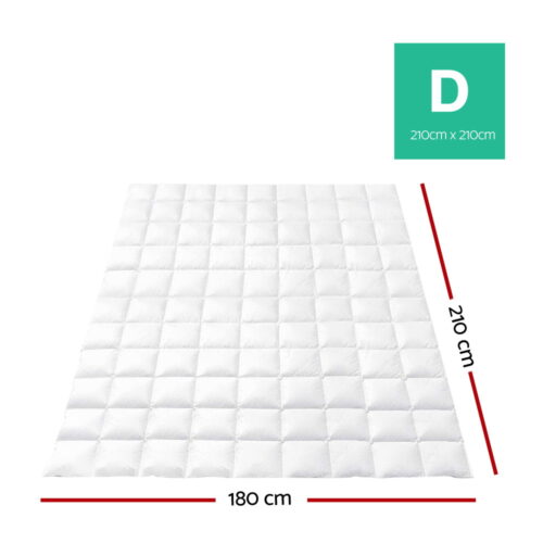 Giselle Bedding 700GSM Goose Down Feather Quilt Double - Image 2