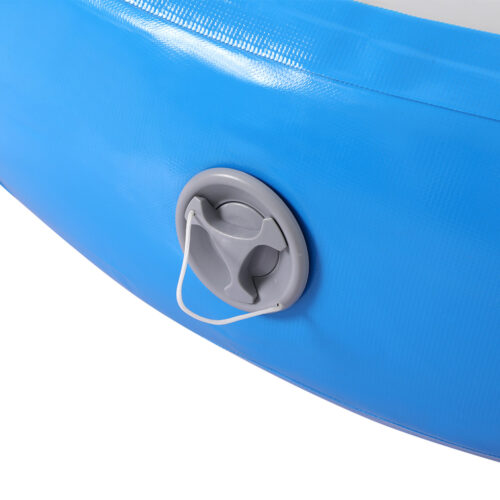 Everfit 1m Air Track Spot Inflatable Gymnastics Tumbling Mat Round Blue - Image 5