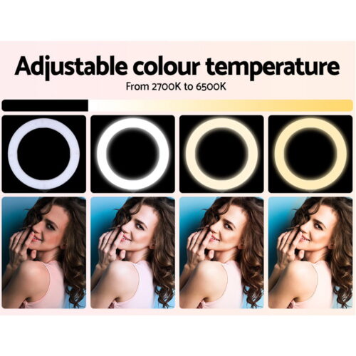 Embellir Ring Light 19" Tripod Stand Pink - Image 5