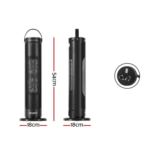 Devanti Ceramic Tower Heater 2000W - Image 2