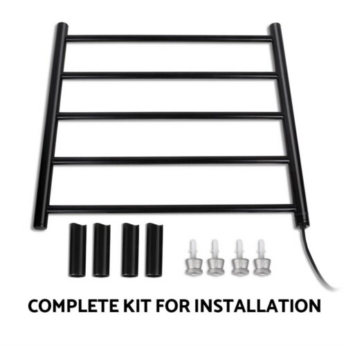 Devanti Electric Heated Towel Rail Rack 5 Bars Wall Mounted Clothes Dry Warmer - Image 6