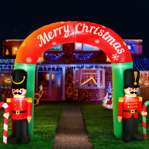 Jingle Jollys Christmas Inflatable Archwary Nutcracker 3M Illuminated Decorations - Image 8