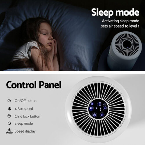 Devanti Air Purifier 3-layer HEPAh11 Filter Home Freshener Carbon PM2.5 Remover - Image 4