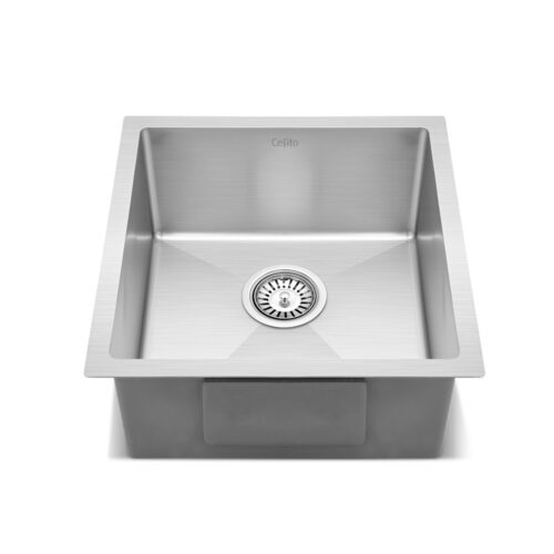 Cefito Handmade Kitchen Sink Stainless steel Sink 44cm x 45cm - Image 3