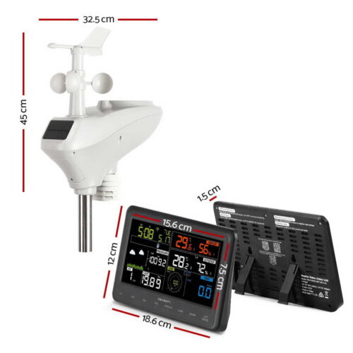 Devanti Wireless WiFi Professional Weather Station Solar Sensor LCD UV Light - Image 2