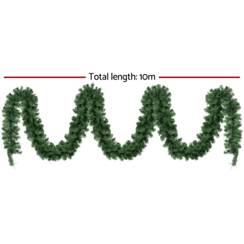Jingle Jollys 10M Christmas Garland LED Lights Party Xmas Decorations 700 TIPS - Image 2