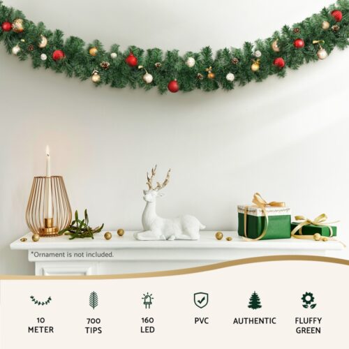 Jingle Jollys 10M Christmas Garland LED Lights Party Xmas Decorations 700 TIPS - Image 4