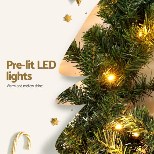 Jingle Jollys 10M Christmas Garland LED Lights Party Xmas Decorations 700 TIPS - Image 6