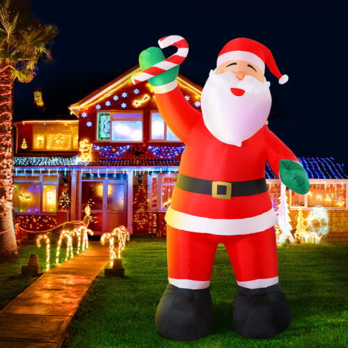 Jingle Jollys Christmas Inflatable Santa 3M Illuminated Decorations - Image 8