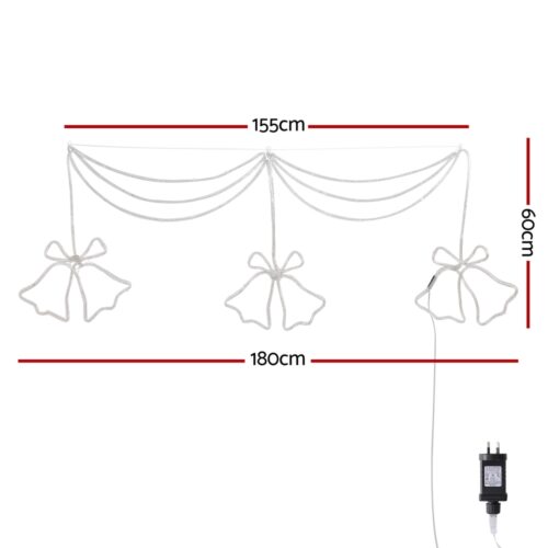 1.8M Christmas Lights 288 LED Bell Motif Light Decorations Jingle Jollys - Image 2