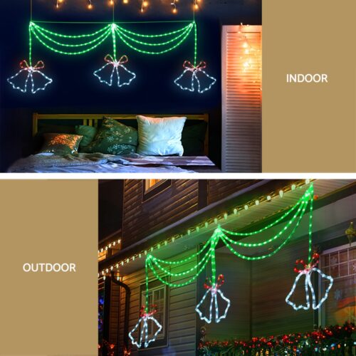 1.8M Christmas Lights 288 LED Bell Motif Light Decorations Jingle Jollys - Image 5