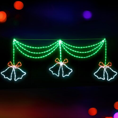 1.8M Christmas Lights 288 LED Bell Motif Light Decorations Jingle Jollys - Image 7