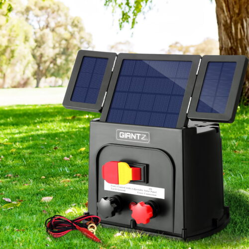 Giantz 8km Electric Fence Energiser PET Solar Energizer 0.3J - Image 7