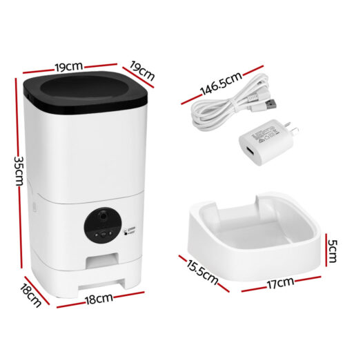 i.Pet Automatic Pet Feeder 6L Wifi Camera Dog Cat Smart Food Dispenser Timer - Image 2