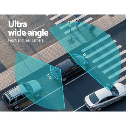 UL-tech Dash Camera 1080P 4" Front Rear Cam,UL-tech Dash Camera 1080P 4" Front Rear View Dual Cam Car DVR Reverse Recorder - Image 6
