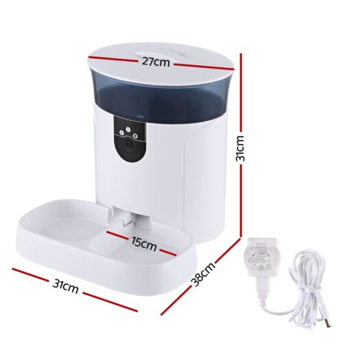 i.Pet Automatic Pet Feeder Dog Cat Camera Wifi Smart Food Dispenser Timer 7L APP - Image 2