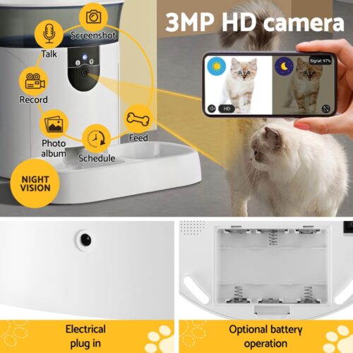 i.Pet Automatic Pet Feeder Dog Cat Camera Wifi Smart Food Dispenser Timer 7L APP - Image 6