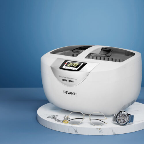 Devanti 2500ml Ultrasonic Cleaner Heater Jewellery Glasses Cleaning Machine 70W - Image 5