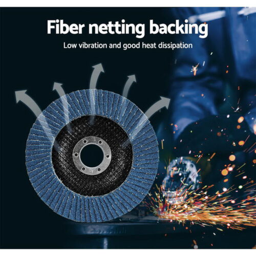 Giantz 100 PCS Zirconia Sanding Flap Disc 5" 125mm 80Grit Angle Grinding Wheel - Image 6