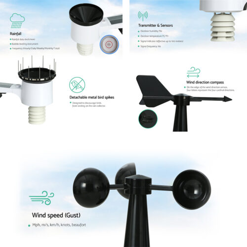 Devanti Weather Station Indoor Outdoor Wireless WiFi Professional Solar Sensor - Image 7