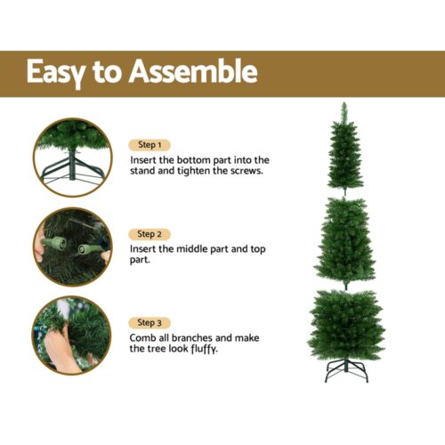 Jingle Jollys Christmas Tree 1.8m Pre-Lit 200 LED Lights Xmas Tree Decorations - Image 7