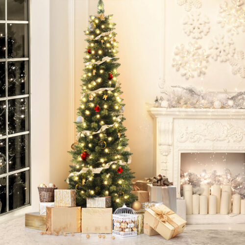 Jingle Jollys Christmas Tree 1.8m Pre-Lit 200 LED Lights Xmas Tree Decorations - Image 8