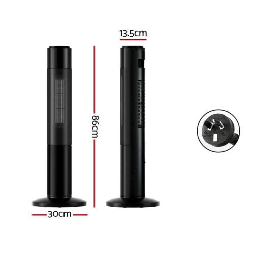 Devanti Ceramic Tower Heater 3D Flame 2000W - Image 2
