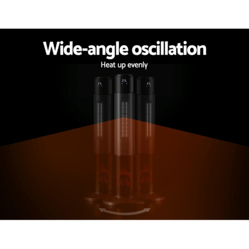 Devanti Ceramic Tower Heater 3D Flame 2000W - Image 5
