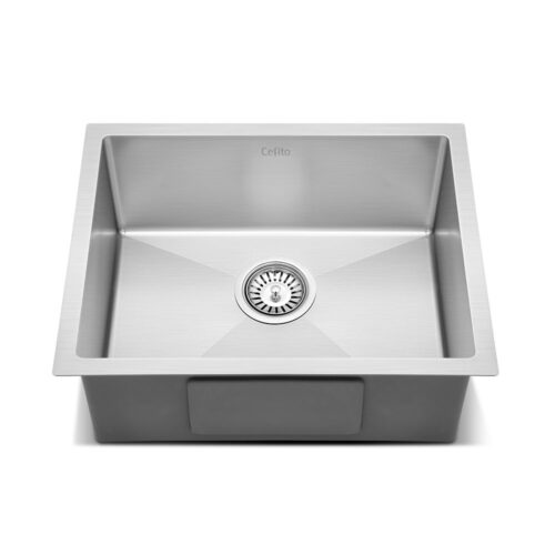 Cefito 54cm x 44cm Stainless Steel Kitchen Sink Under/Top/Flush Mount Black - Image 3