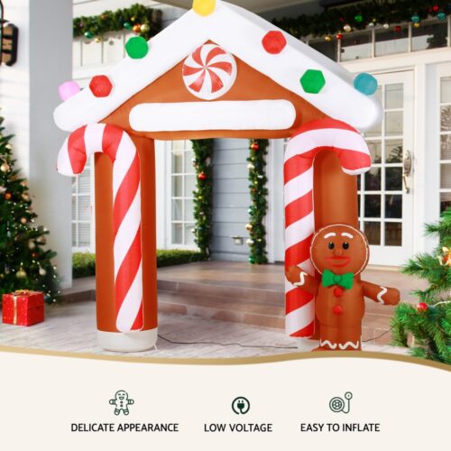 Jingle Jollys Christmas Inflatable Archwary Ginger 2.8M Illuminated Decorations - Image 4