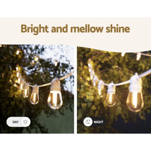 68M LED Festoon Light Outdoor String Light Christmas Wedding Party Decorations - Image 6