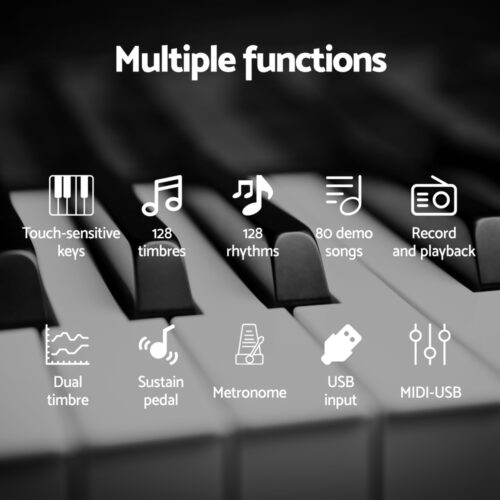 Alpha 88 Keys Foldable Electronic Piano Keyboard Digital Electric w/ Carry Bag - Image 5