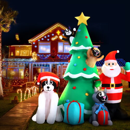 Jingle Jollys Christmas Inflatable Santa Tree 3M Illuminated Decorations - Image 8