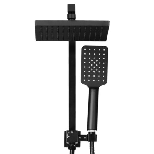Cefito 8'' Rain Shower Head Set Handheld Square High Pressure Black - Image 3