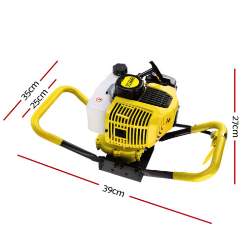 Giantz 80CC Post Hole Digger Motor Only Petrol Engine Yellow - Image 2