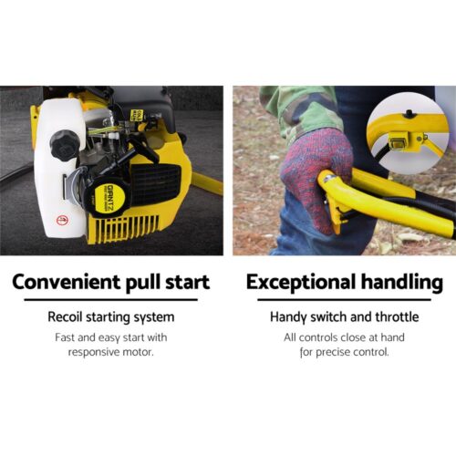 Giantz 80CC Post Hole Digger Motor Only Petrol Engine Yellow - Image 4