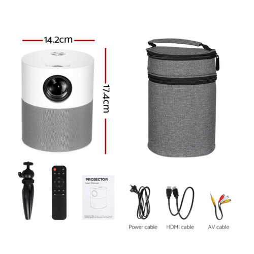 Devanti Portable Mini Video Projector 1080P Wifi Home Theater HDMI Carry Bag - Image 2