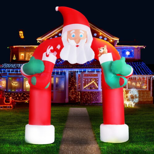 Jingle Jollys Christmas Inflatable Santa Archway 2.3M Outdoor Decorations Lights - Image 8