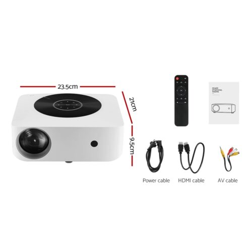 Devanti Bluetooth Video Projector WIFI 1080P Home Theater HDMI Touch Screen - Image 2